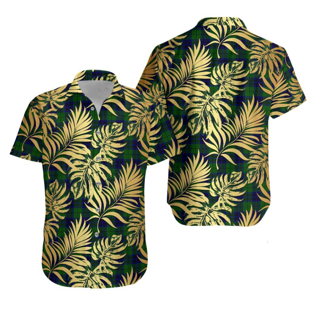 Keith Modern Tartan Vintage Leaves Hawaiian Shirt