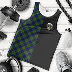 Keith Modern Tartan Crest Men's Tank Top - Cross Style