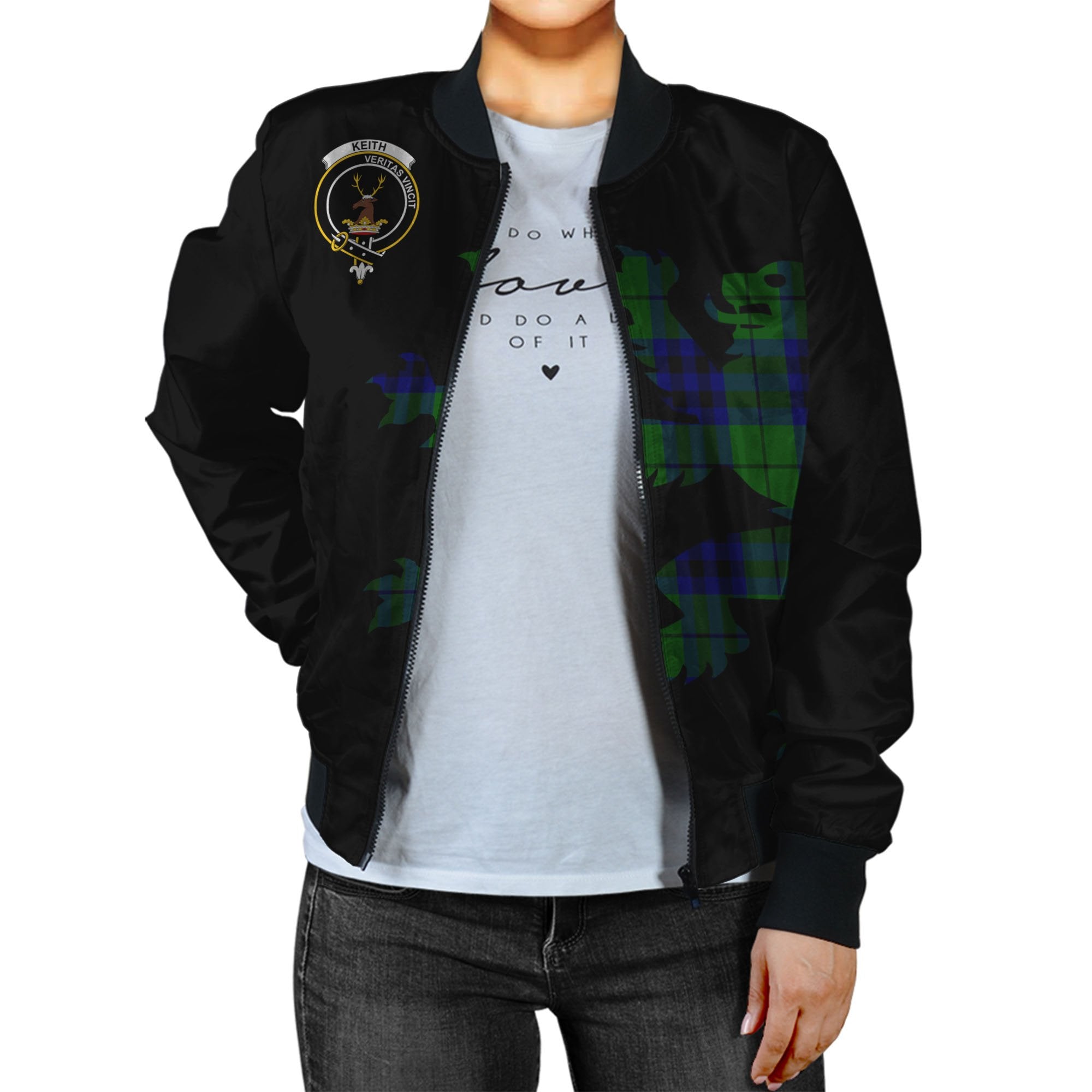 Keith Tartan Bomber Jacket Lion & Thistle