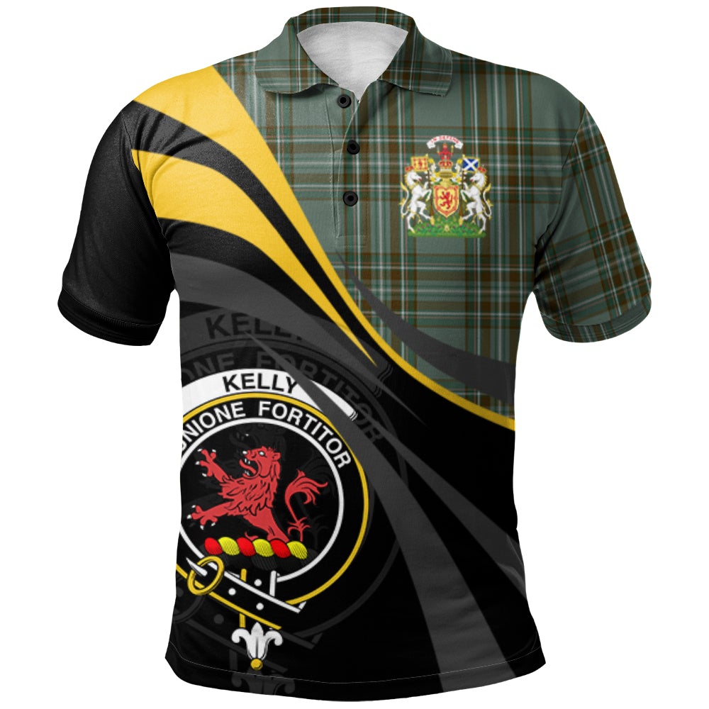 Kelly Dress Tartan Polo Shirt - Royal Coat Of Arms Style