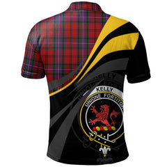 Kelly of Sleat Red Tartan Polo Shirt - Royal Coat Of Arms Style