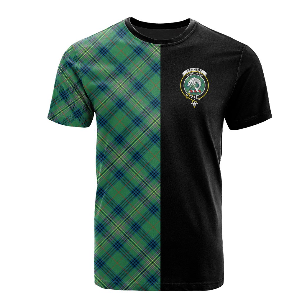 Kennedy Ancient Tartan T-Shirt Half of Me - Cross Style