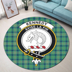 Kennedy Ancient Tartan Crest Round Rug