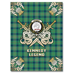 Kennedy Ancient Tartan Gold Courage Symbol Blanket