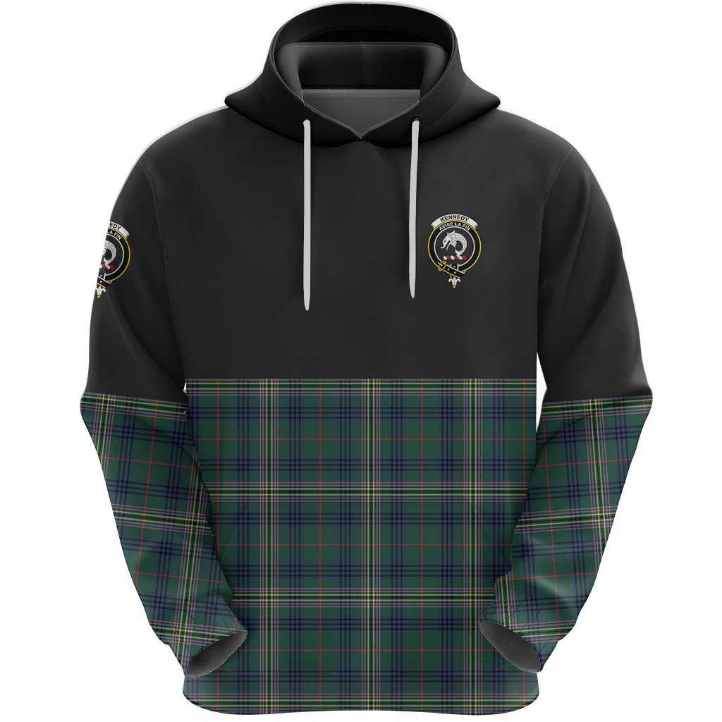 Kennedy Modern Clan Half Of Tartan Hoodie