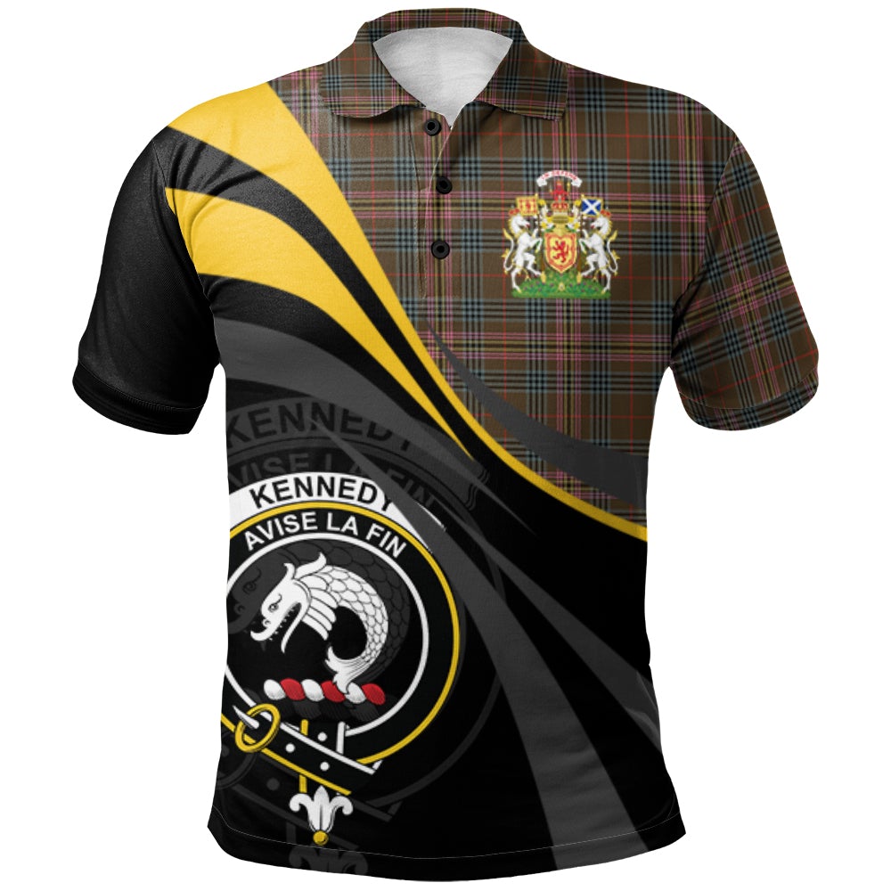 Kennedy Weathered Tartan Polo Shirt - Royal Coat Of Arms Style