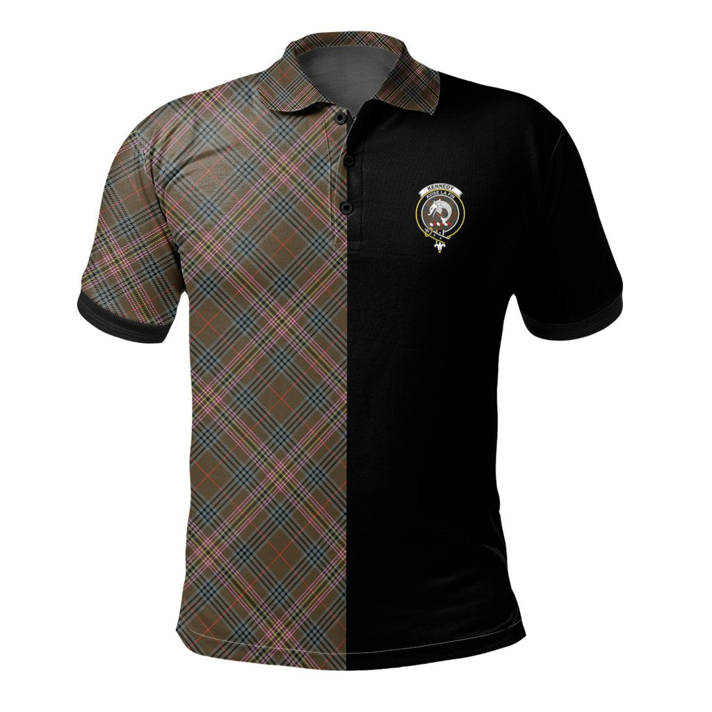 Kennedy Weathered Tartan Polo Shirt Half of Me - Cross Style