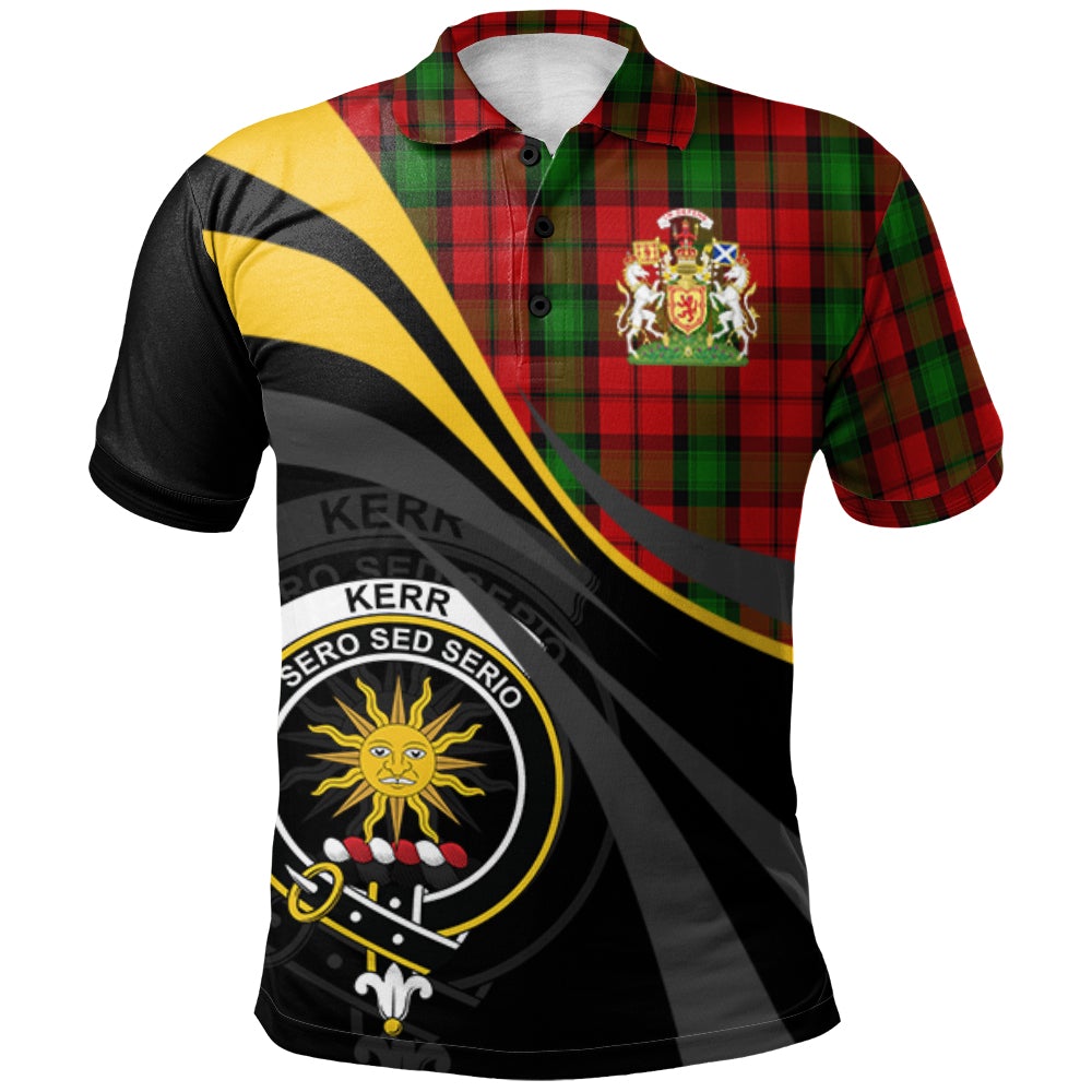 Kerr Tartan Polo Shirt - Royal Coat Of Arms Style