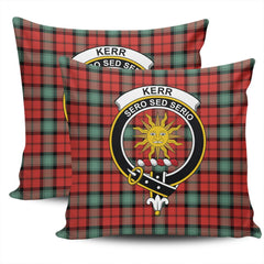 Scottish Kerr Ancient Tartan Crest Pillow Cover - Tartan Cushion Cover