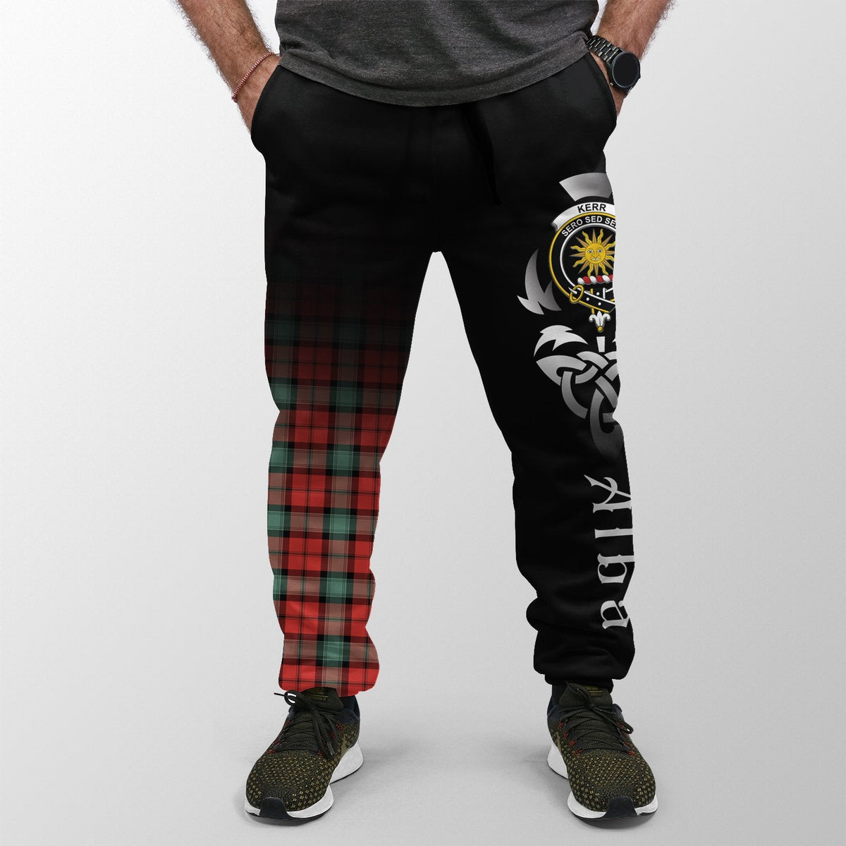 Kerr Ancient Tartan Crest Jogger Sweatpants - Alba Celtic Style