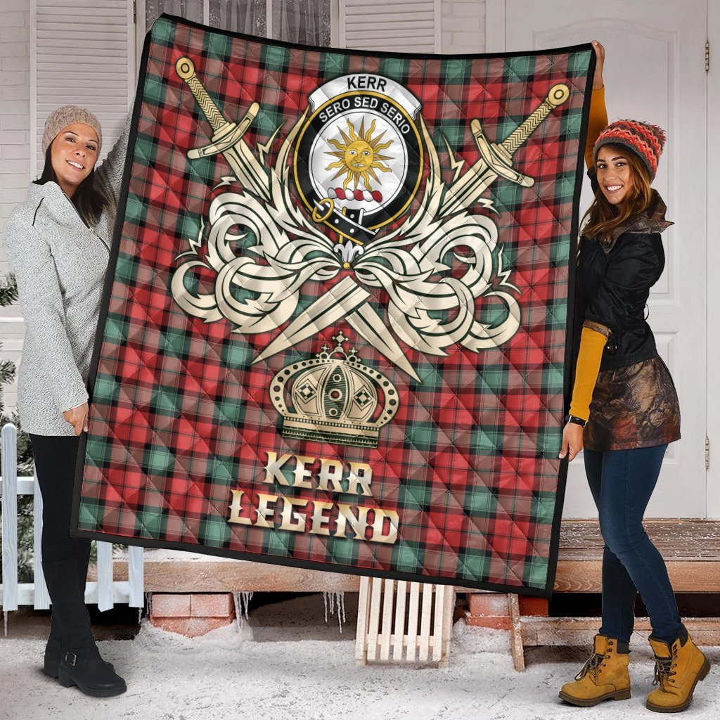 Kerr Ancient Tartan Crest Legend Gold Royal Premium Quilt