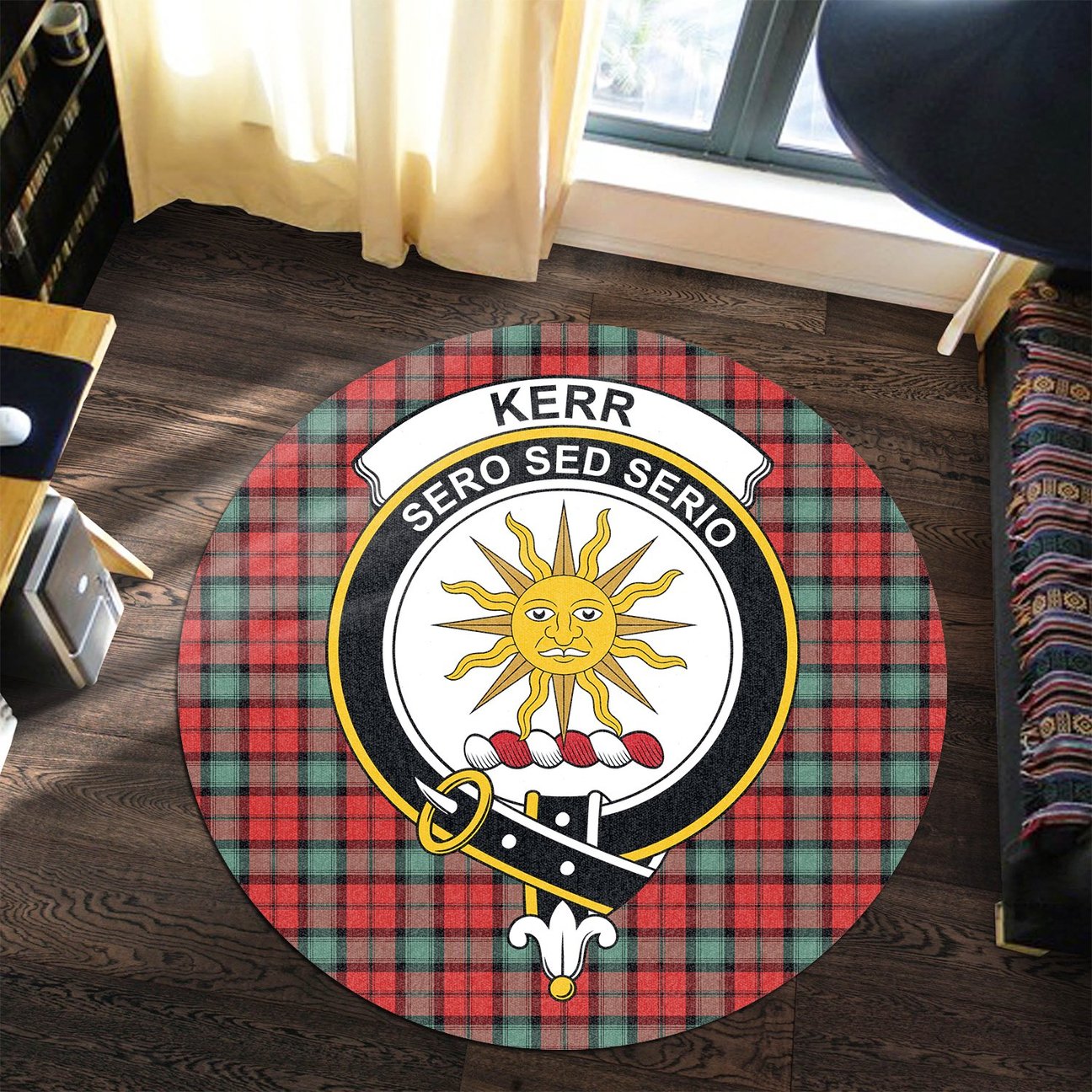 Kerr Ancient Tartan Crest Round Rug