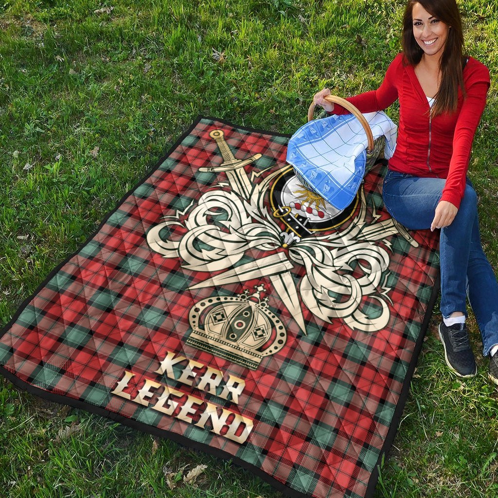 Kerr Ancient Tartan Crest Legend Gold Royal Premium Quilt