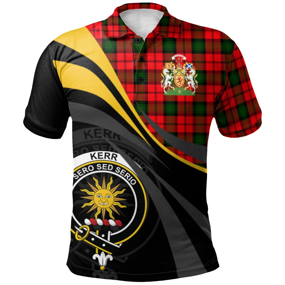 Kerr Modern Tartan Polo Shirt - Royal Coat Of Arms Style