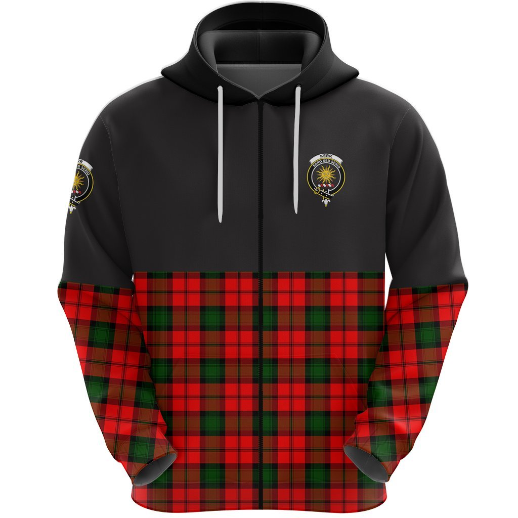 Kerr Modern Clan Half Of Tartan Zipper Hoodie