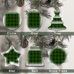 Kincaid Tartan Christmas Ceramic Ornament - Snow Style