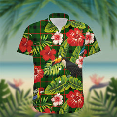 Kincaid Tartan Hawaiian Shirt Hibiscus, Coconut, Parrot, Pineapple - Tropical Garden Shirt