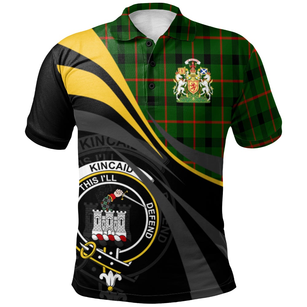 Kincaid Modern Tartan Polo Shirt - Royal Coat Of Arms Style