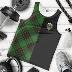 Kinloch Tartan Crest Men's Tank Top - Cross Style