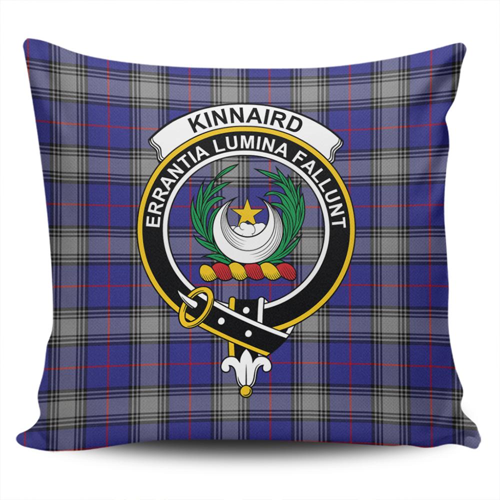 Scottish Kinnaird Tartan Crest Pillow Cover - Tartan Cushion Cover
