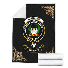 Kinnaird Crest Tartan Premium Blanket Black