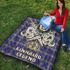 Kinnaird Tartan Crest Legend Gold Royal Premium Quilt