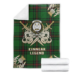 Kinnear Tartan Gold Courage Symbol Blanket