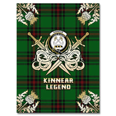 Kinnear Tartan Gold Courage Symbol Blanket