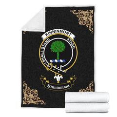 Kinninmont Crest Tartan Premium Blanket Black