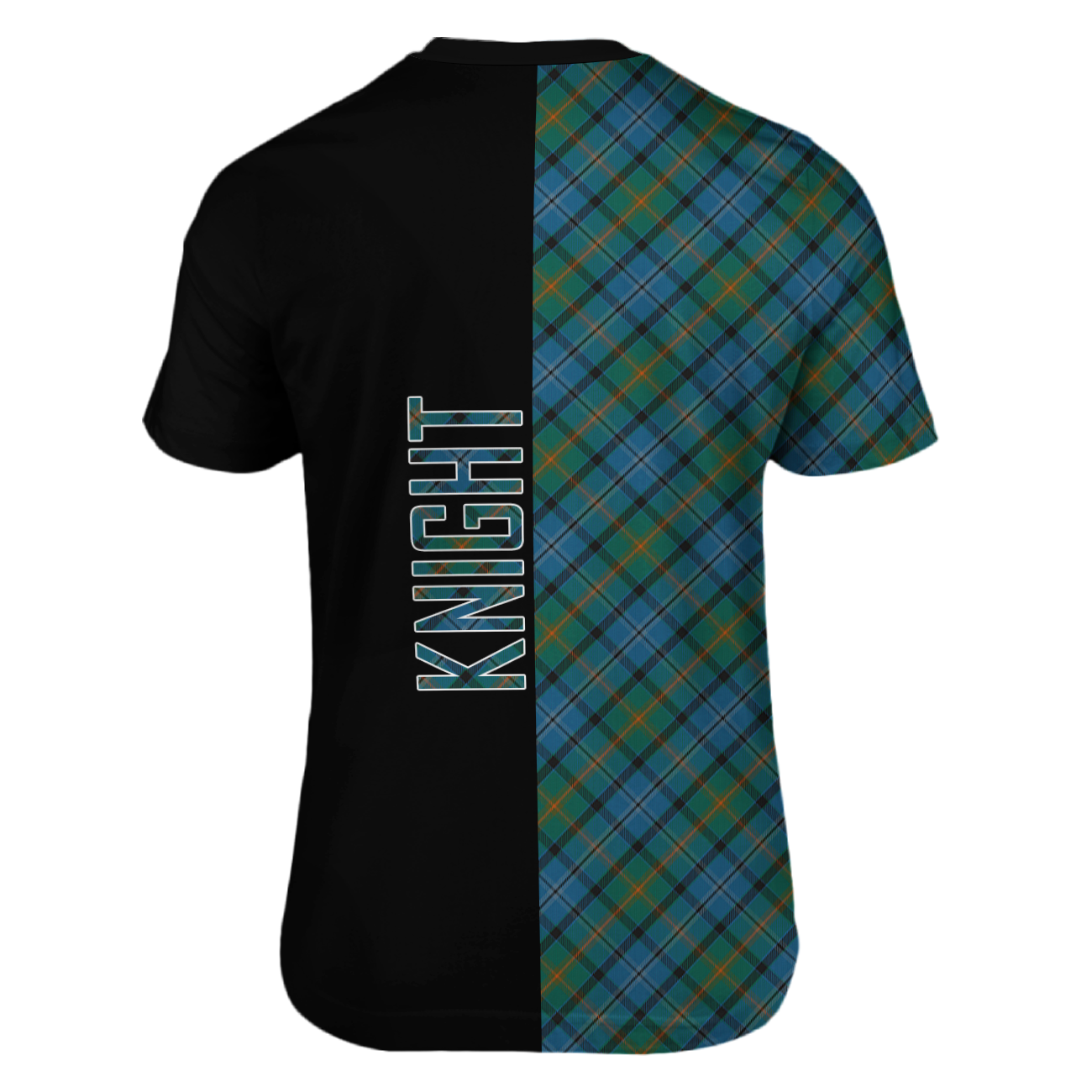 Knight Tartan T-Shirt Half of Me - Cross Style