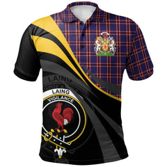 Laing of Archiestown Tartan Polo Shirt - Royal Coat Of Arms Style