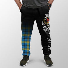 Laing Tartan Crest Jogger Sweatpants - Alba Celtic Style