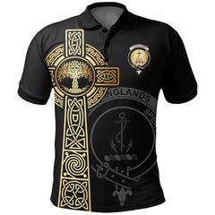 Langlands Clan Unisex Polo Shirt - Celtic Tree Of Life