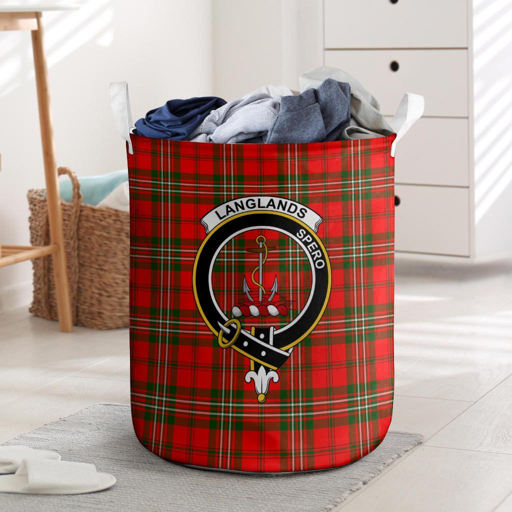 Langlands Tartan Crest Laundry Basket