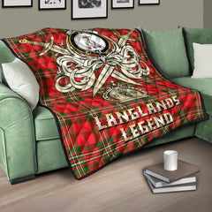 Langlands Tartan Crest Legend Gold Royal Premium Quilt
