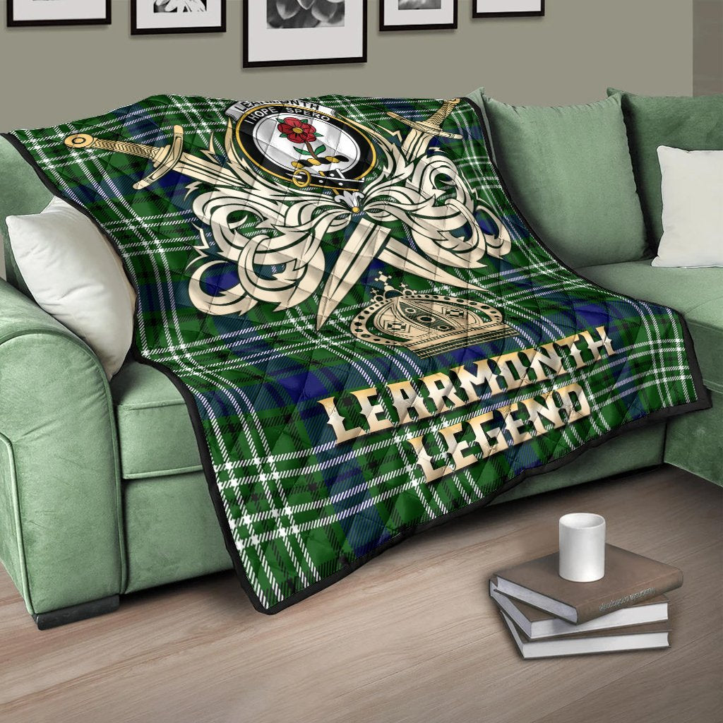 Learmonth Tartan Crest Legend Gold Royal Premium Quilt