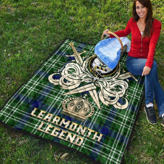 Learmonth Tartan Crest Legend Gold Royal Premium Quilt