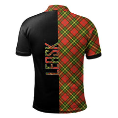 Leask Tartan Polo Shirt Half of Me - Cross Style