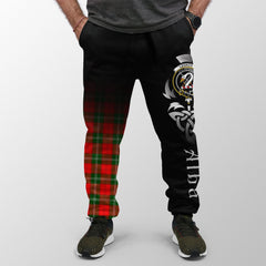 Lennox Modern Tartan Crest Jogger Sweatpants - Alba Celtic Style