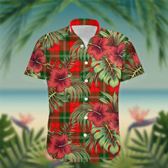 Lennox Tartan Hawaiian Shirt Hibiscus, Coconut, Parrot, Pineapple - Tropical Garden Shirt