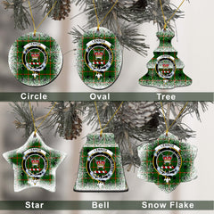 Lennox (Lennox Kincaid) Tartan Christmas Ceramic Ornament - Snow Style