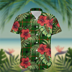 Lennox (Lennox Kincaid) Tartan Hawaiian Shirt Hibiscus, Coconut, Parrot, Pineapple - Tropical Garden Shirt