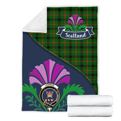 Lennox (Lennox Kincaid) Tartan Crest Premium Blanket - Thistle Style