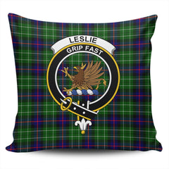 Scottish Leslie Hunting Ancient Tartan Crest Pillow Cover - Tartan Cushion Cover