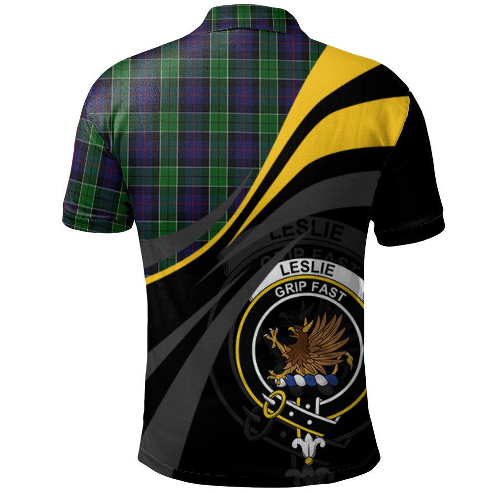 Leslie Hunting Tartan Polo Shirt - Royal Coat Of Arms Style