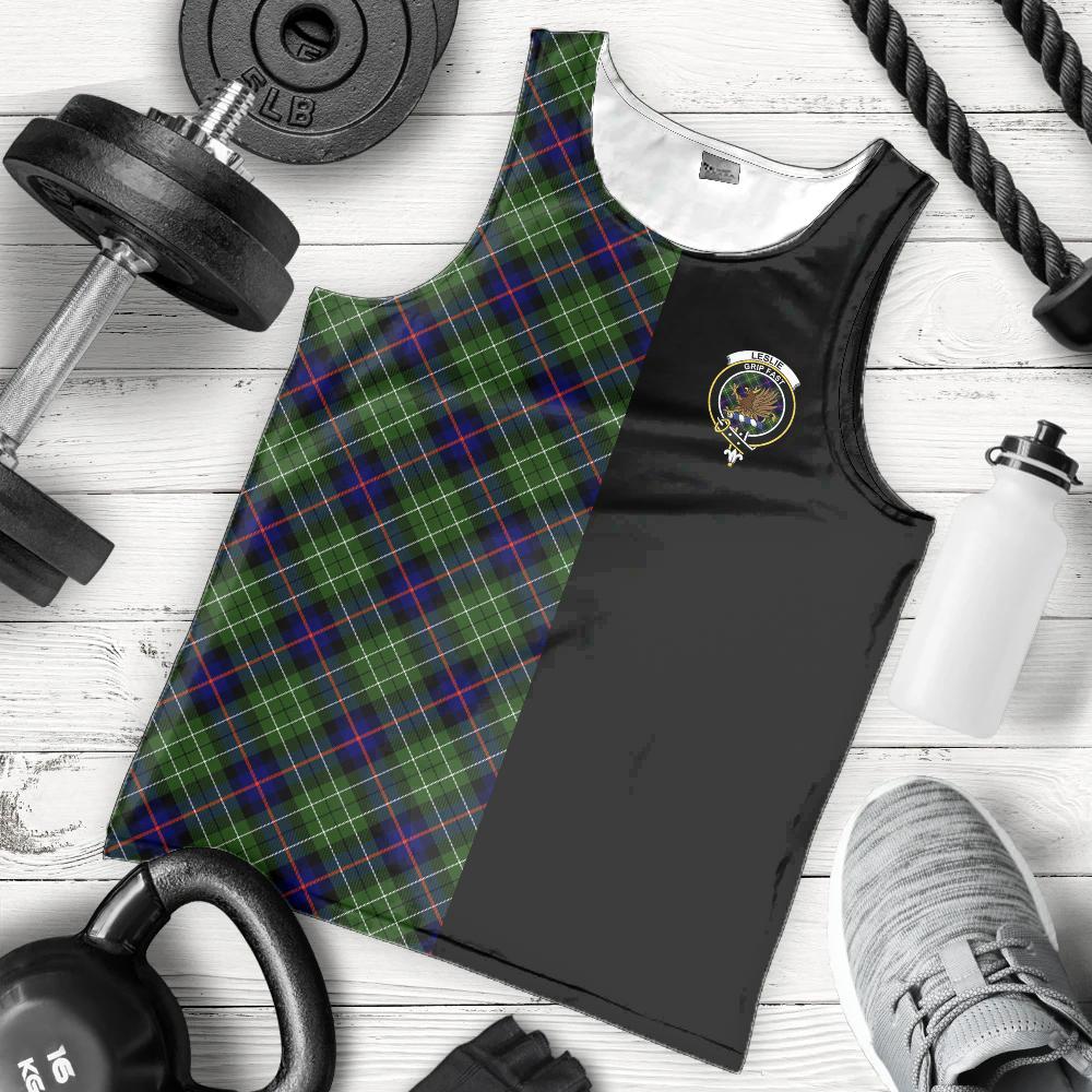 Leslie Hunting Tartan Crest Men's Tank Top - Cross Style
