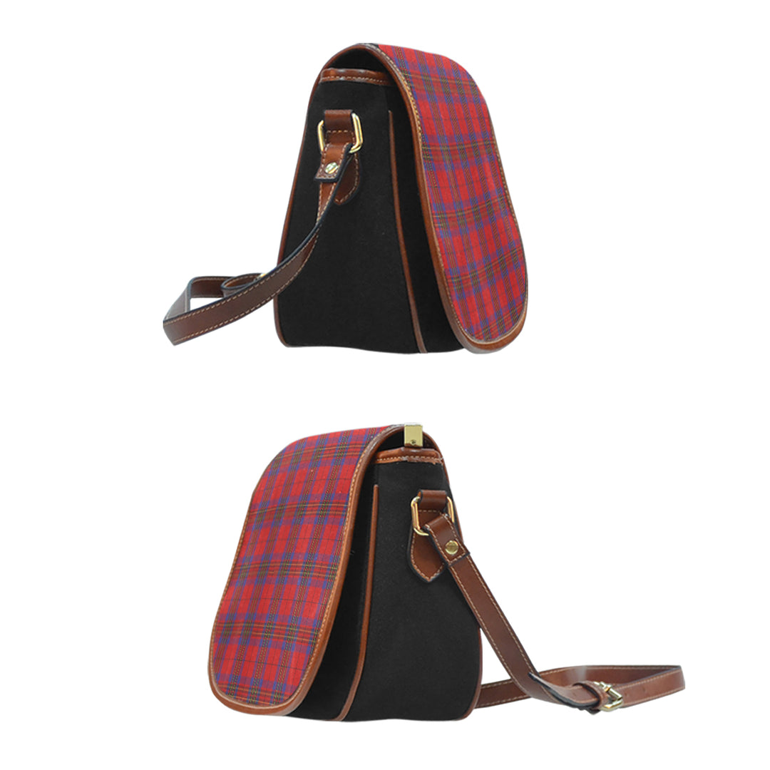 Leslie Red Tartan Saddle Handbags