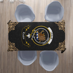 Leslie (Earl of Rothes) Crest Tablecloth - Black Style