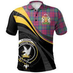 Lindsay Ancient Tartan Polo Shirt - Royal Coat Of Arms Style