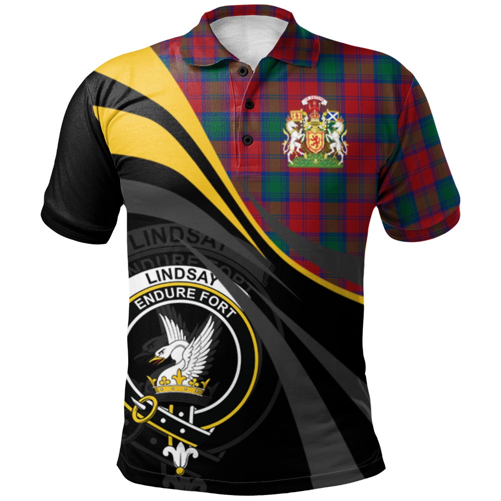 Lindsay Modern Tartan Polo Shirt - Royal Coat Of Arms Style